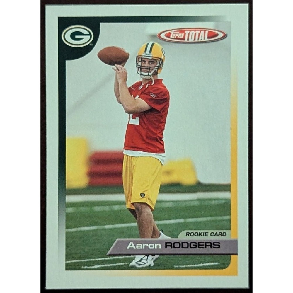 2005 Topps Total Aaron Rodgers No. 483 Green Bay Packers Rookie Card